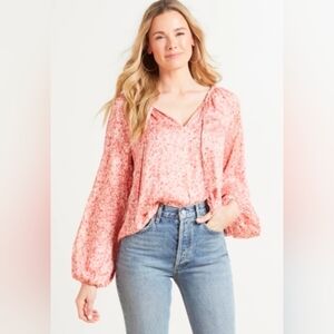 Roan + Ryan Pink and White Top Size XL